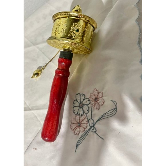 New Decorative Hand - Held Small Prayer Wheel Showpiece For Home Office Décor - Picture 4 of 4